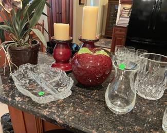Waterford, crystal, glass, and ceramic ware