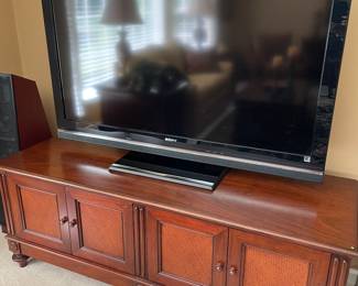 Media console cabinet by Ethan Allen - excellent condition, and 54" Bravia TV