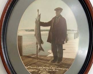 Lot 50 | Framed Print of Torch Lake Fisherman