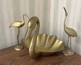 Lot 148 | Brass Geese Goose Bowl & Figurines
