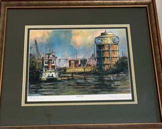 Lot 65 | Rouge River Mid Century Lithograph Leo Kuschel