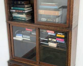 Lot 46 | Danner Glass Front Wood Bookcase