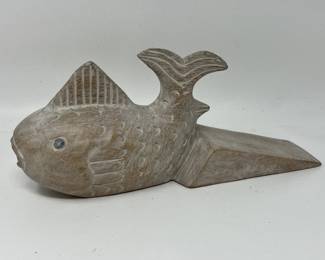 Lot 19 | Soap Finish Carved Wood Fish Door Stopper