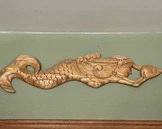 Lot 112 | Carved Wood Mermaid Wall Hanging