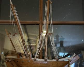 Lot 27 | Wooden Tallship Sailboat Boat Ship