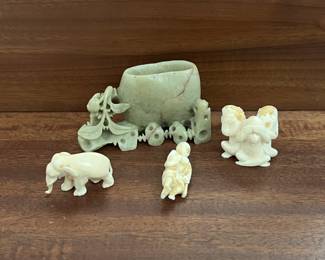 Lot 257 | Carved Stone & Bone Figurines