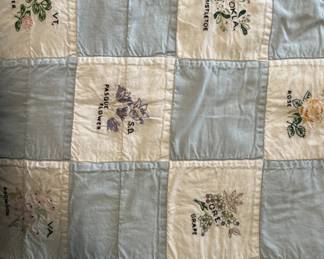 Lot 88 | Handmade Quilt State Flowers Quilted