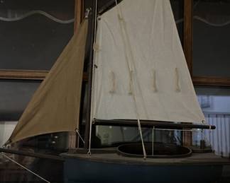 Lot 32 | Wooden Sailboat Ship Boat