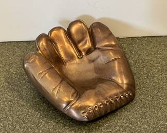 Lot 100 | Russwood Bronze Baseball Mitt Ashtray