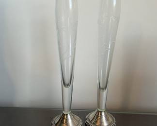 Lot 253 | Duchin Sterling Weighted Crystal Vases