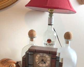 Lot 71 | Howard Miller Clock Piggy Banks Bacardi Lamp