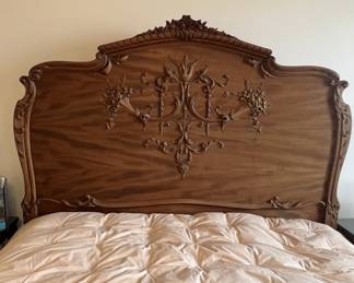 Lot 250 | Antique Ornate Carved Bed Frame
