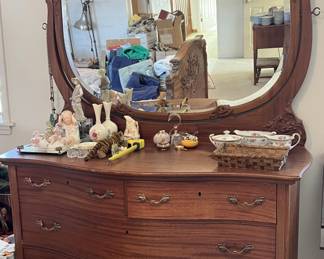 Lot 251 | Birdseye Maple Lined Carved Dresser