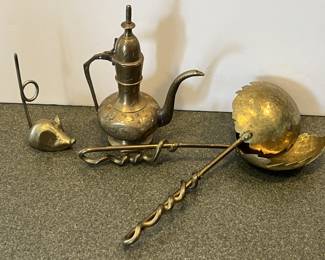 Lot 101 | Brass Salad Tongs, Mouse Invoice Steak