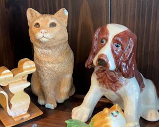 Lot 57 | Vintage Figurines Dogs Cats Mice Machines
