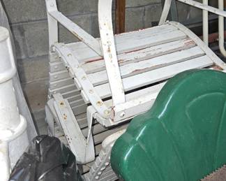 Vintage outdoor wood chairs