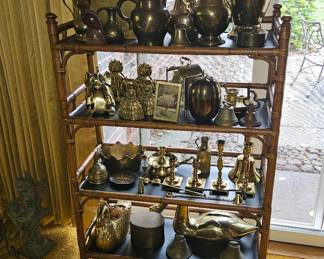 Large collection of brass