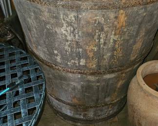 Large wood barrell