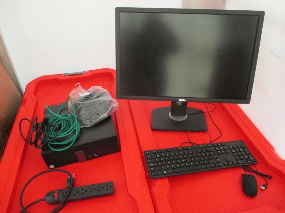 Dell OptiPlex 7050 Desktop, Dell U2412Mc 24" Monitor, Stand, Keyboard, Mouse and Cords