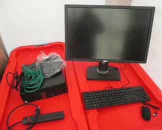 Dell OptiPlex 7050 Desktop, Dell U2412Mc 24" Monitor, Stand, Keyboard, Mouse and Cords