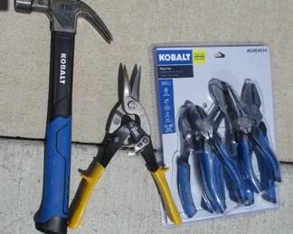 Kobalt Pliers Set, Hammer and Tin Snip