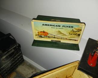 American Flyer light up train sign