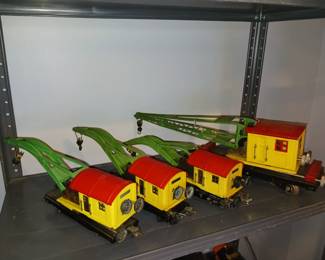 Several Lionel Train cranes