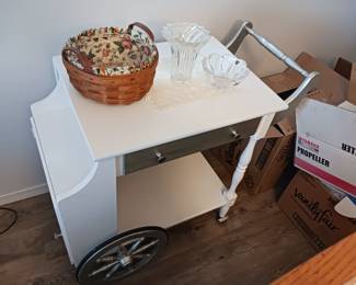 Wood beverage cart