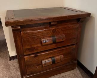 Link Taylor Rawhide 2 Drawer Night Stand