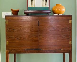 Tall Walnut Cabinet by Svend Langkilde.
Keywords: Mid Century Modern, modern design, Danish modern, Scandinavian design.