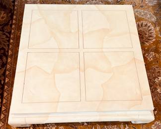 Henredon Ming Goatskin Lacquered Coffee Table