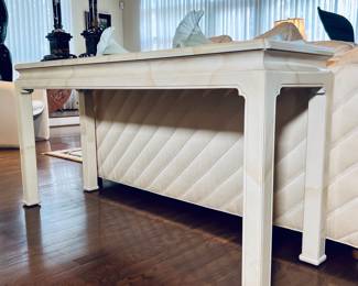 Henredon Ming Goatskin Lacquered Sofa Table