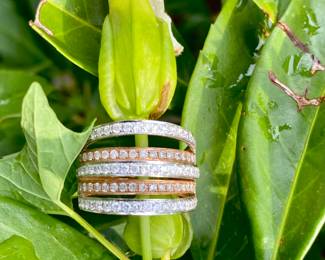 1.11 ct Two-Tone 14k Gold Sz 7