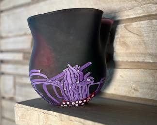 Studio Art Glass vase by David Leppla dated 2007