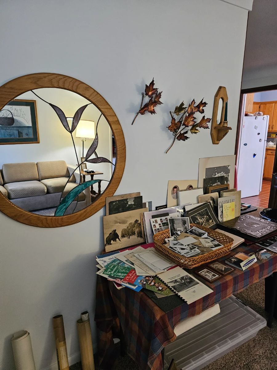 Beautiful stained glass inlay mirror 