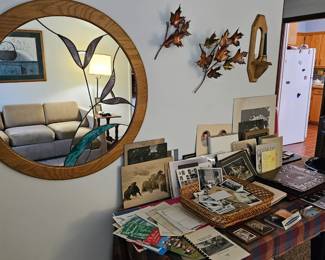 Beautiful stained glass inlay mirror 