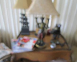 Wrough iron table lamps