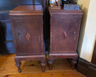 1920s-30s walnut end tables