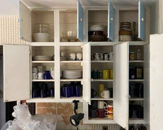 Packed kitchen cabinets 