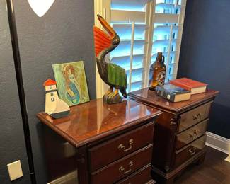 pair of traditional style nightstands