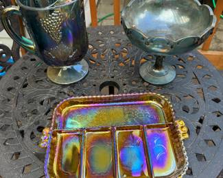 Carnival Glass (Platter and Pitcher NIB)