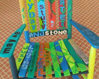 Barrie Kaufman OneofaKind Painted Rocking Chair