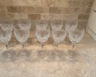 11 Gorham Crystal Lady Anne Cut Wine Glasses 678 tall