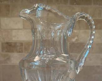 Gorham Crystal Cherrywood Cut Pitcher