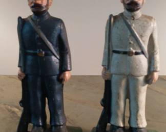 Cast Iron Civil War Soldier BookendsDoorstops
