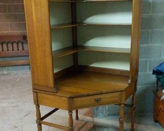 Desk with Attached Shelving