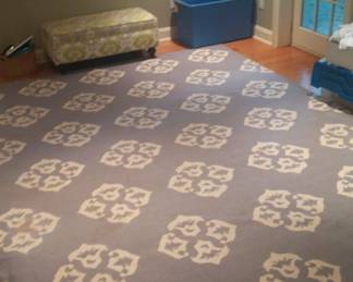 Gray White Area Rug