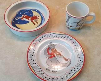 Hey Diddle Diddle 3 Piece Kids Dinner Set by Tiffany and Co