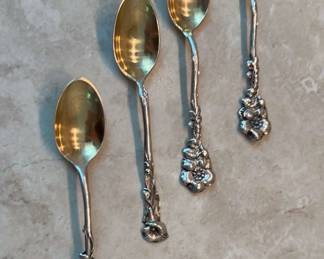 4 Sterling Demitasse Spoons