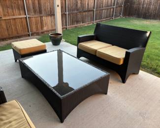 Patio Furniture(coffee table has slight damage).